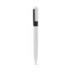 Elsie Round. Metal Ballpoint (60% Recycled) With Rounded Design Valkoinen