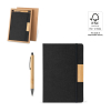 Homero. Set Consisting Of A Hardcover A5 Notepad And A Bamboo Ballpoint Musta
