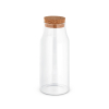 Jasmin 800. Borosilicate Glass Bottle With Cork Lid 800 Ml Natural