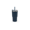 Joyner Compact Stainless Steel Travel Cup (91% Recycled) With Vacuum Insulated Double Wall And Matt Finish 600 Ml Navy-sininen