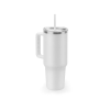 Joyner Large Stainless Steel Travel Cup (91% Recycled) With Vacuum Insulated Double Wall And A Matt Finish 1300 Ml Valkoinen
