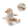 Monky. Polyesterinen Pehmolelu, Apinan Muotoinen, T-paidalla Vaaleanruskea