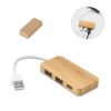 Moser. Hub, Jossa On 2 Usb-a- Ja 1 Usb-c-portti Bambusta Natural