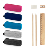 Nomad. Multi-purpose Case In Recycled Felt (100% Rpet) With Ruler, Pencils, Rubber And Sharpener Pinkki