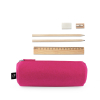 Nomad. Multi-purpose Case In Recycled Felt (100% Rpet) With Ruler, Pencils, Rubber And Sharpener Pinkki