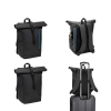 Osasco Bpack. Roll Top Backpack With A Zip System Design That Allows The Top To Be Rolled Up To Fit The Volume Of The Backpack, Made From 600d Recycled Polyester Musta