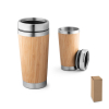 Pietro. Bamboo And Stainless Steel Travel Cup 500 Ml Natural