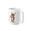 Reindeer. Muki Joulupainatuksella 330 Ml Valkoinen