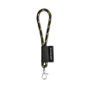 Set Lanyard Nautic Lyhyt (Ø 5 Mm) 9 Mm:n Sulkurenkaalla Musta/keltainen