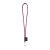 Set Lanyard Tube Long (Ø 7 Mm), 55 Mm:n D-muotoinen Sulkurengas Ja Ø 7 Mm:n Turvalukko Musta/pinkki