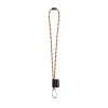 Set Lanyard Tube Long (Ø 7 Mm), 55 Mm:n D-muotoinen Sulkurengas Ja Ø 7 Mm:n Turvalukko Ruskea/beige