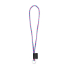 Set Lanyard Tube Long (Ø 7 Mm) Renkaalla Ø 32 Mm Heksakromi Pinkki/vaaleansininen