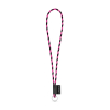 Set Lanyard Tube Long (Ø 7 Mm) Renkaalla Ø 32 Mm Musta/pinkki