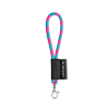 Set Lanyard Tube Short (Ø 7 Mm) 9 Mm:n Sulkurenkaalla Heksakromi Pinkki/vaaleansininen