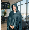 Snuggy. 3-in-1-setti Fleecekankaasta (220 G/m²) Ihanteellinen Matkoille Musta