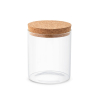 Spice 700. Borosilicate Glass Bottle With Cork Lid 700 Ml Natural