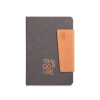 Tagore A5. A5 Diary In Leather (58% Recycled) Musta