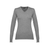 Thc Milan Women. V-aukkoinen Puuvilla- Ja Polyamidipusero Naisille Meleerattu Harmaa