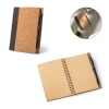 Vicente. B6 Notebook In Cork And Recycled Polyester (100% Rpet) With Ballpoint Pen Musta