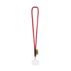 Watford. Set Lanyard Tube Long (Ø 7 Mm), 9 Mm:n Sulkurengas, Ø 7 Mm:n Turvalukko Ja 91 X 68 Mm:n Jäykkä Nimilapun/kortin Pidike Punainen