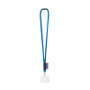 Watford. Set Lanyard Tube Long (Ø 7 Mm), 9 Mm:n Sulkurengas, Ø 7 Mm:n Turvalukko Ja 91 X 68 Mm:n Jäykkä Nimilapun/kortin Pidike Sininen