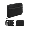 Yangon. Spacious Organiser Bag For Tech Accessories In Twill With Water-repellent Coating And 600d Recycled Polyester Musta