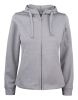 Clique Basic Active Hoody Full Zip Women Meleerattu Harmaa
