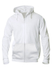 Clique Basic Hoody Full Zip Valkoinen