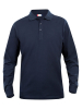 Clique Basic Polo L/s Junior Tumman Sininen