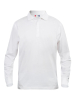 Clique Basic Polo L/s Junior Valkoinen