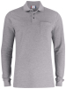 Clique Basic Polo Pocket L/s Meleerattu Harmaa