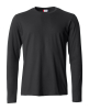 Clique Basic-t L/s Musta