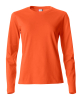 Clique Basic-t L/s Women Tummanoranssi