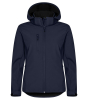 Clique Classic Softshell Hoody Women Tummansininen
