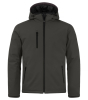 Clique Padded Hoody Softshell Tummanharmaa