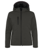 Clique Padded Hoody Softshell Women Tummanharmaa