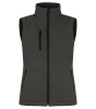 Clique Padded Softshell Vest Women Tummanharmaa