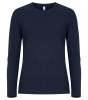 Clique Premium Fashion-t L/s Women Tummansininen