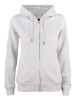 Clique Premium Oc Hoody Full Zip Women Luonnonvalkoinen Meleerattu