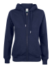 Clique Premium Oc Hoody Full Zip Women Tumman Sininen