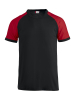 Clique Raglan-t Musta/punainen