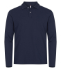 Clique Stretch Premium Polo L/s Tummansininen