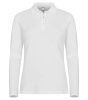 Clique Stretch Premium Polo L/s Women Valkoinen