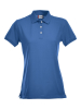 Clique Stretch Premium Polo Women Keskisininen