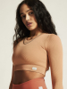 Craft Collective Rib Cropped Ls Top W