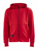Craft Community Fz Hoodie Jr Kirkkaanpunainen