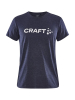 Craft Community Logo Ss Tee W Meleerattu Tummansininen