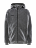 Craft Core Soul Full Zip Hood Jr Meleerattu Tummanharmaa