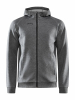 Craft Core Soul Full Zip Hood M Meleerattu Tummanharmaa
