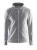 Craft Leisure Full Zip Hood M Grey Melange / White / Grey Melange